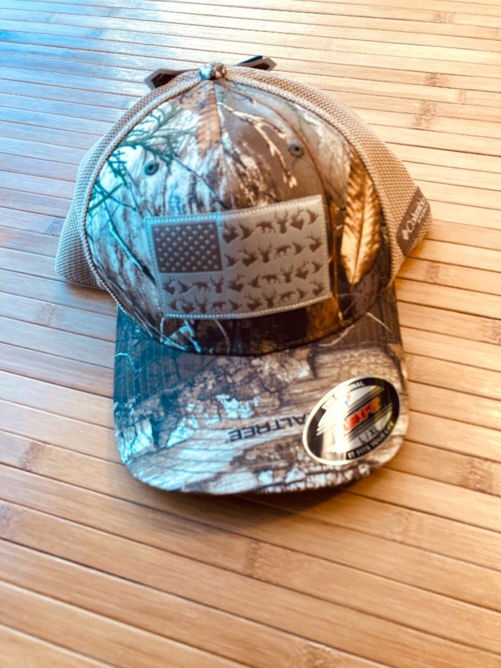 Columbia PHG Camo Mesh Ball Cap Mens Large L/XL Flex Fit Realtree NWT